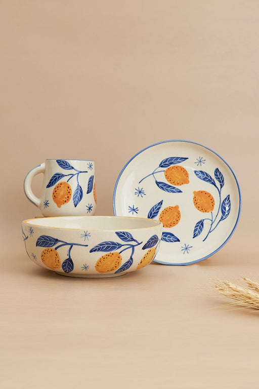 Nurture India Italian Lemon Summer Breakfast 3-Piece Set