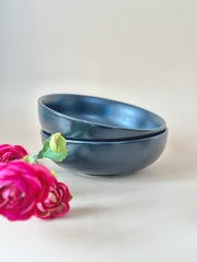 Nurture India Jet Black Ceramic Breakfast Bowl