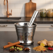 Premium Stainless Steel Mortar & Pestle Set/Khalbatta/Imam Dasta - 3 sizes – Kitchen Utensil