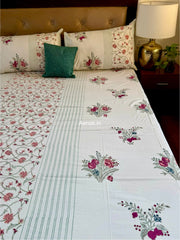 aenak-burgundy-anaar-jaal-handblock-premium-cotton-bedsheet-set