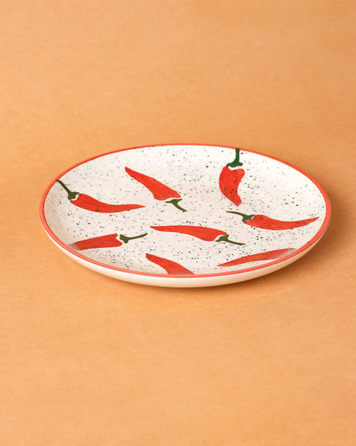Nurture India Keep It Spicy Ceramic Plate Sets 7-Inch 2-Piece Set