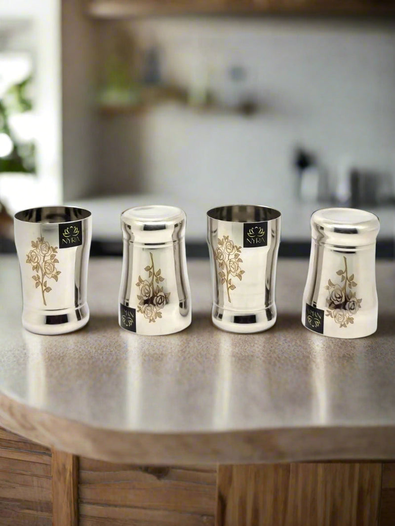 Stainless Steel Glass /Tumbler for Water 400 ML each – Drinking Tumbler