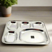 Stainless-Steel 5 in 1 Compartment Bhojan Thali – Kitchen Utensil