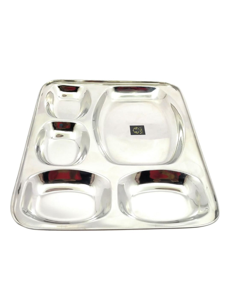 Stainless-Steel 5 in 1 Compartment Bhojan Thali – Kitchen Utensil