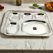 Stainless-Steel 5 in 1 Compartment Bhojan Thali – Kitchen Utensil