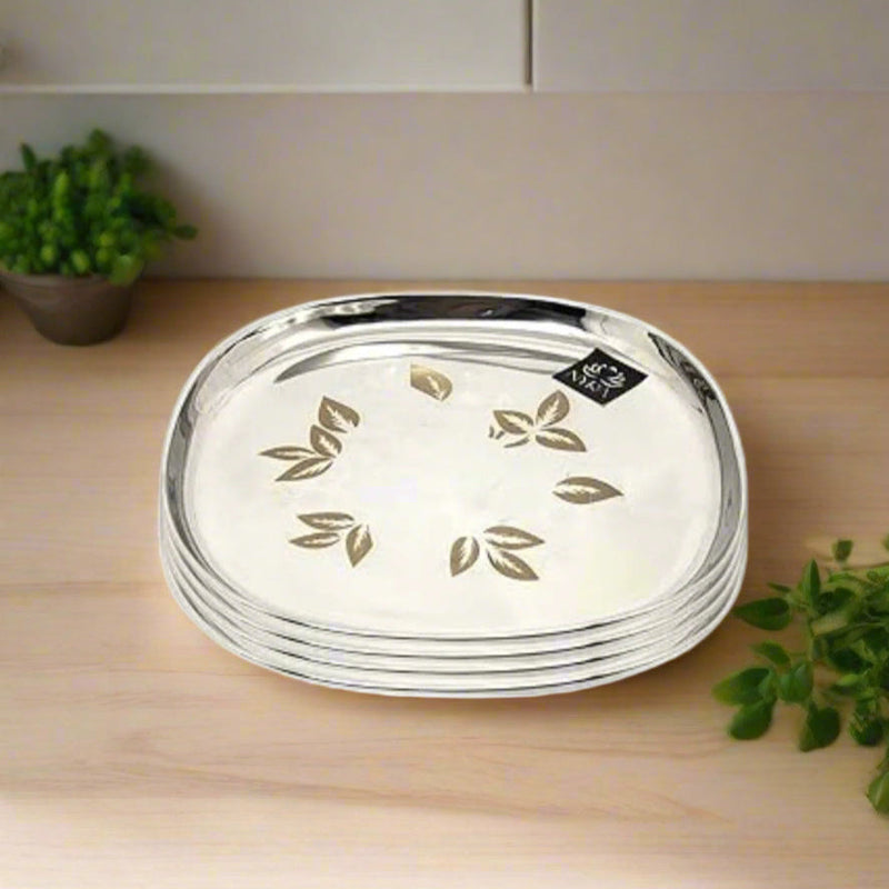 Elegant Stainless Steel Quarter Plates Set– Kitchen Utensil