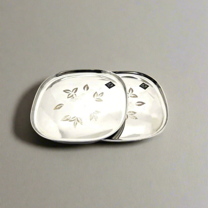 Elegant Stainless Steel Quarter Plates Set– Kitchen Utensil