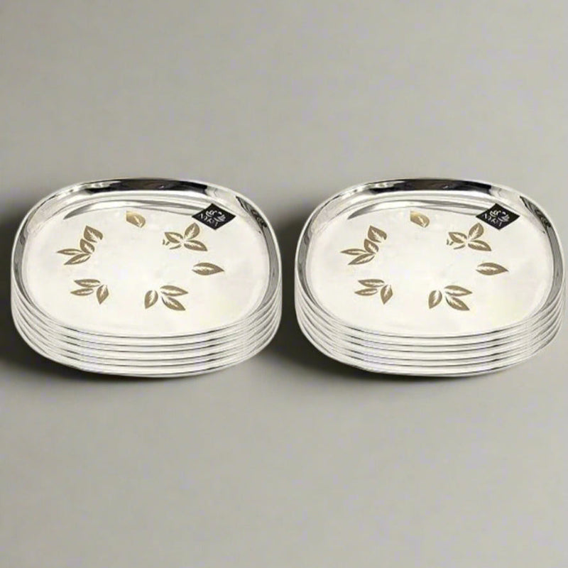 Elegant Stainless Steel Quarter Plates Set– Kitchen Utensil