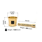 Pure Brass Mortar & Pestle – Kitchen Utensil