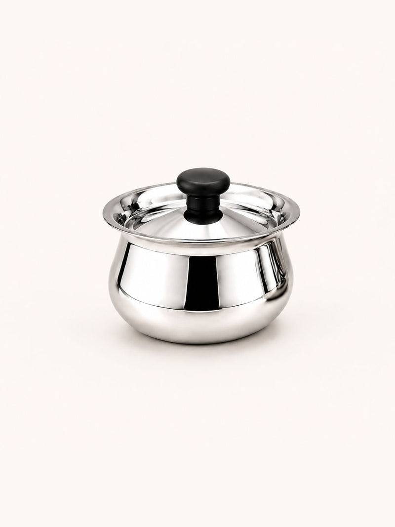 nyra-kitchenware-stainless-steel-serving-handi-with-lid-glossy-mirror-finish-serving-pot-curry-gravy-dal-sabzi-rice-biryani-serving-bowl-easy-grip-knob