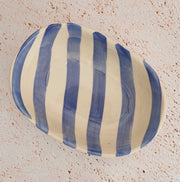 Nurture India Lavendar Stripe Ceramic Bowl