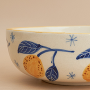 Nurture India Lemon Leafy Ceramic Bowl Large