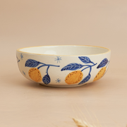 Nurture India Lemon Leafy Ceramic Bowl Large