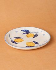 Nurture India Italian Lemon Leafy Plate Sets 7-Inch