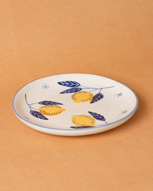 Nurture India Italian Lemon Leafy Plate Sets 7-Inch