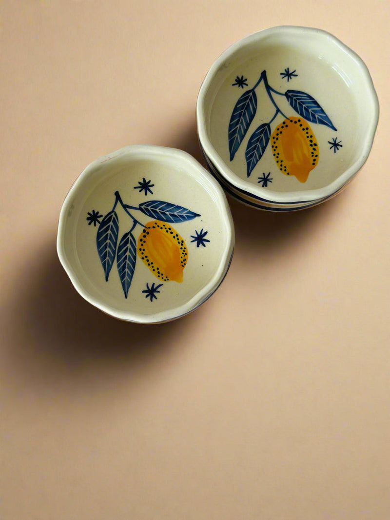 Nurture India Lemon Leafy Cereal Bowl 2-Piece Set