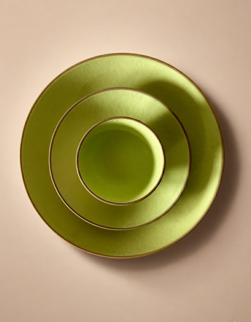 Nurture India Lime Green Dinner Matte 3-Piece Set