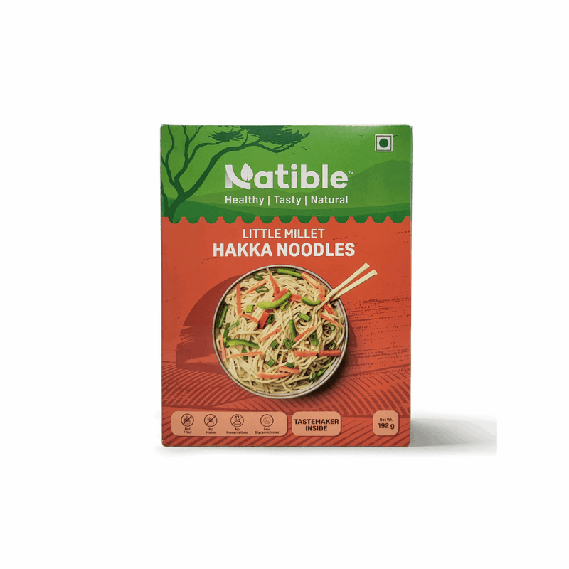 Natible Little Millet Hakka Noodles – Millet Based Instant Noodles (6.77 oz)