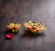 Beautiful Brass Diya with Dual Tone Petals– Kitchen Utensil