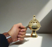 Pure Brass Loban Diya with Handle – Kitchen Utensil