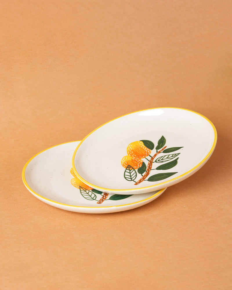 Nurture India Mango Ceramic Plate Sets 7-Inch