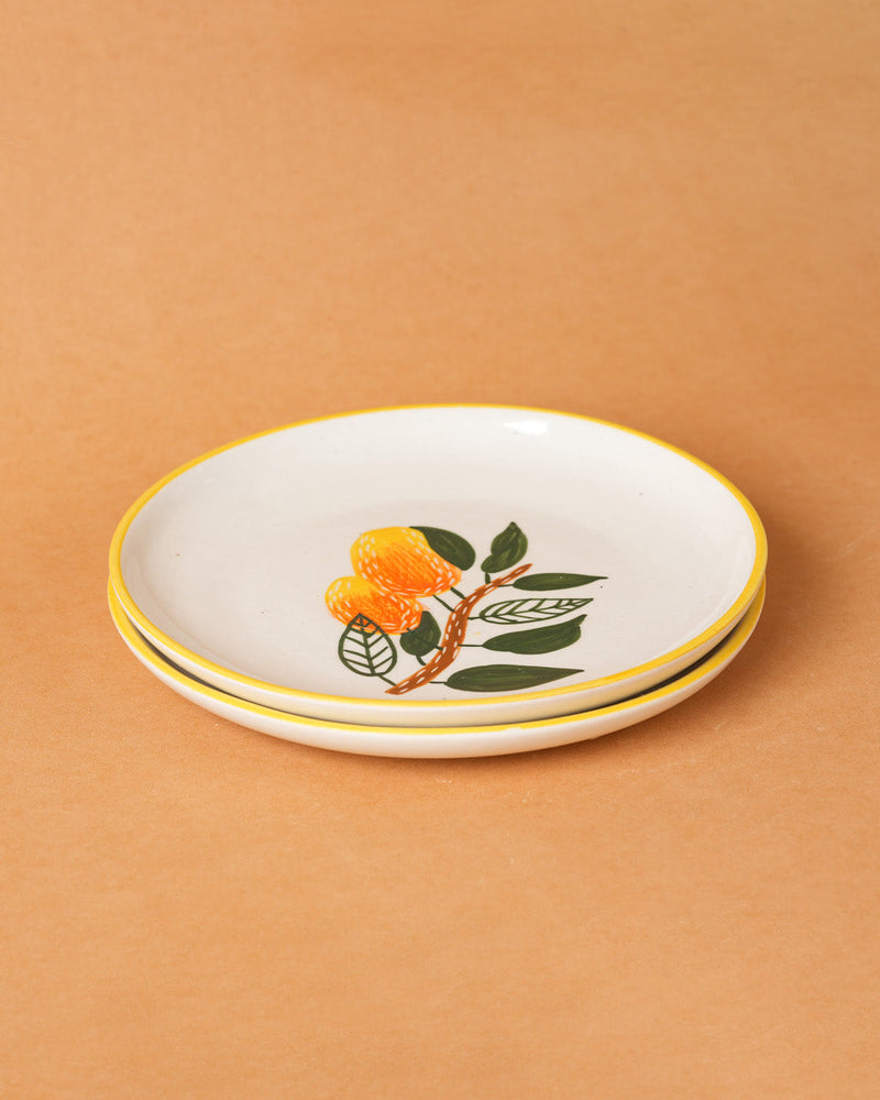 Nurture India Mango Ceramic Plate Sets 7-Inch