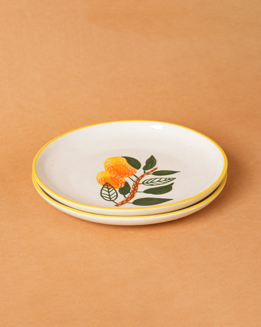 Nurture India Mango Ceramic Plate Sets 7-Inch