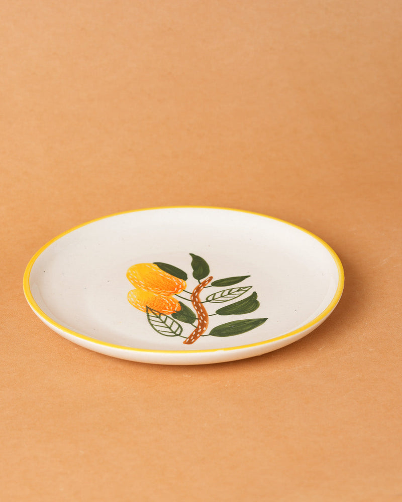 Nurture India Mango Ceramic Plate Sets 7-Inch