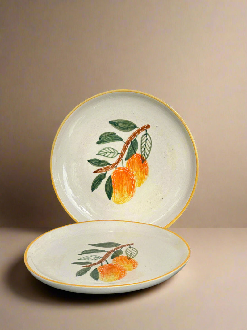 Nurture India Mango Ceramic Plate Sets 7-Inch