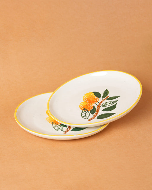 Nurture India Mango Ceramic Plate Sets 7-Inch