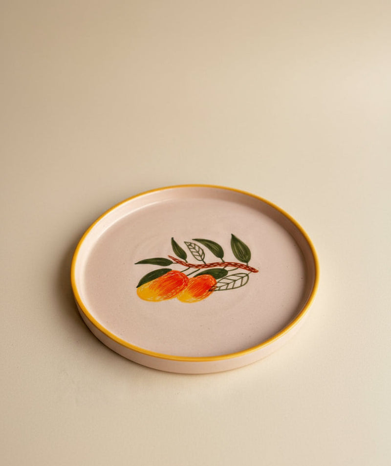 Nurture India Mango Ceramic Snack Plate 8-Inch