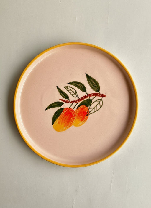 Nurture India Mango Ceramic Snack Plate 8-Inch