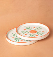 Nurture India Marigold Ceramic Snack Plate 8-Inch