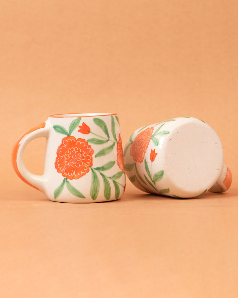 Nurture India Marigold Ceramic Mug 10-oz