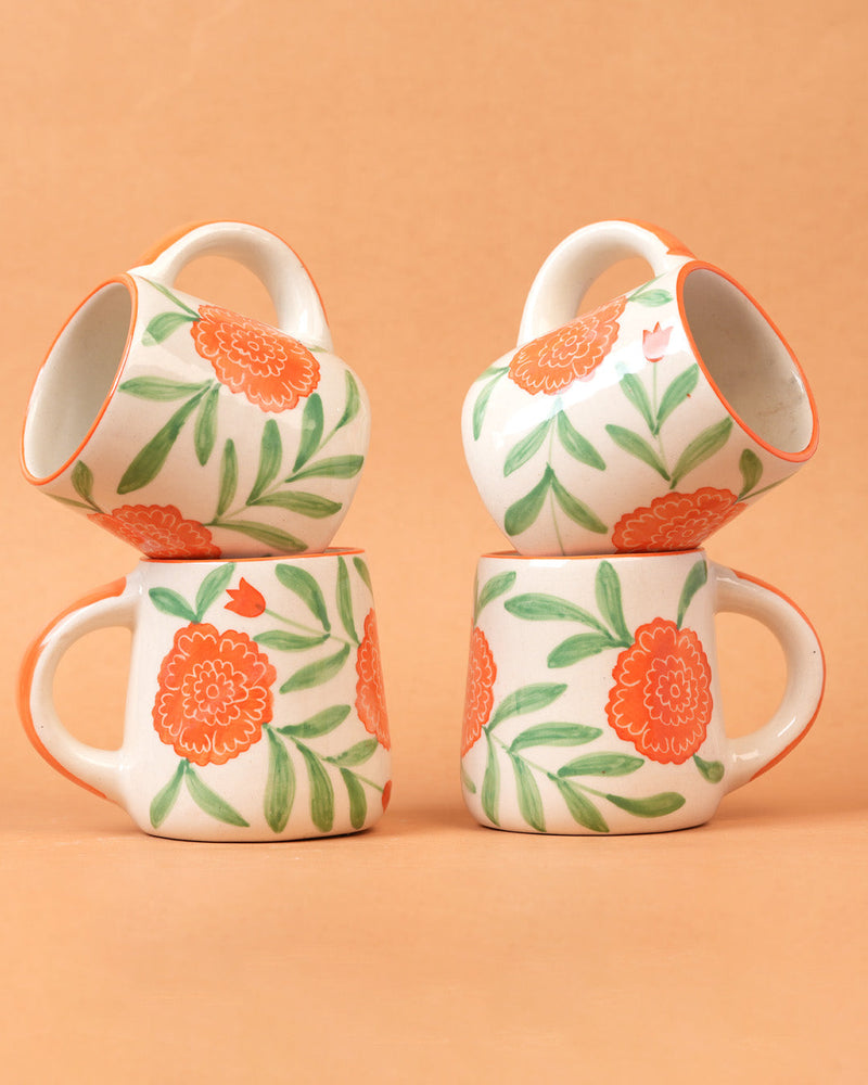 Nurture India Marigold Ceramic Mug 10-oz