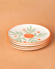 Nurture India Marigold Ceramic Snack Plate 7-Inch