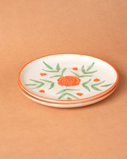 Nurture India Marigold Ceramic Snack Plate 7-Inch