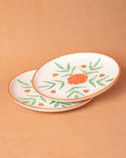 Nurture India Marigold Ceramic Snack Plate 7-Inch