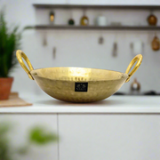 Traditional Brass Hammered Kadhai/Wok – Cooking Wok