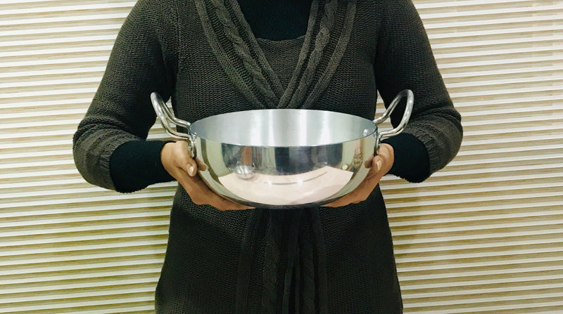 Aluminium Induction Base Kadhai 
