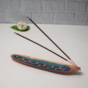 Meenakari Incense stick holder (Copper Enamel) - oval – Incense Stick Holder