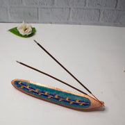 Meenakari Incense stick holder (Copper Enamel) - oval – Incense Stick Holder