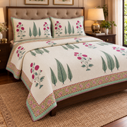 aenak-magenta-floral-garden-handblock-printed-reversible-quilted-bedcover-set-ivory-base