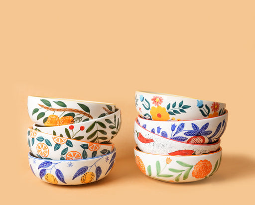 Nurture India Multi Color Art Bowls Large