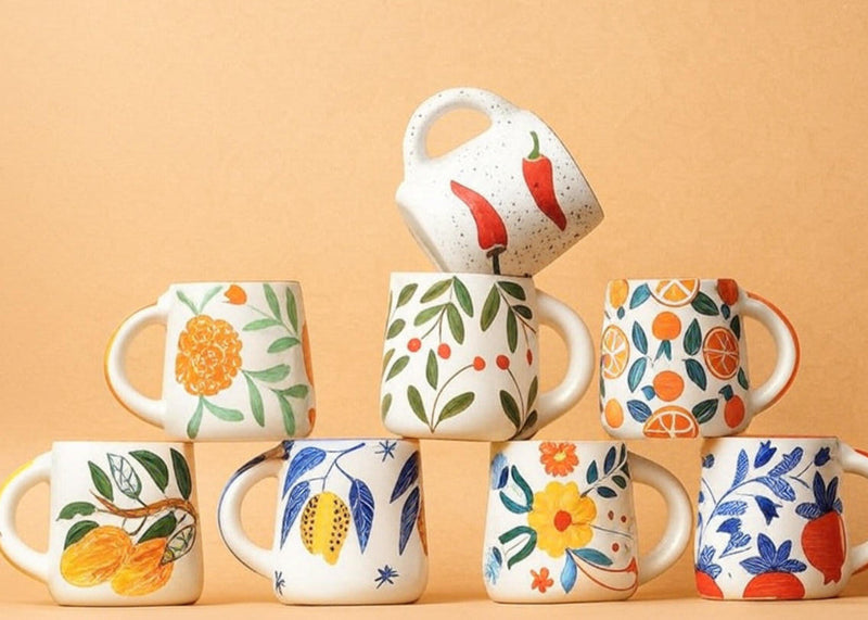 Nurture India Multi Color Art Mugs