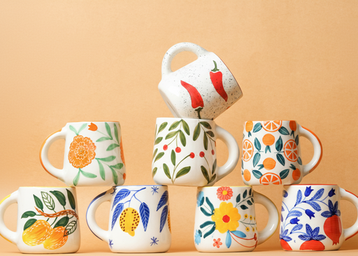 Nurture India Multi Color Art Mugs