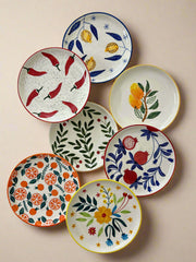 Nurture India Multi Color Art Snack Plates