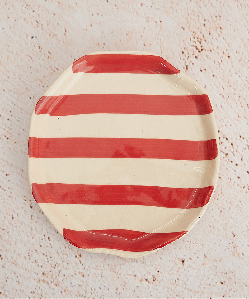 Nurture India Multi Color Art Stripe Plates