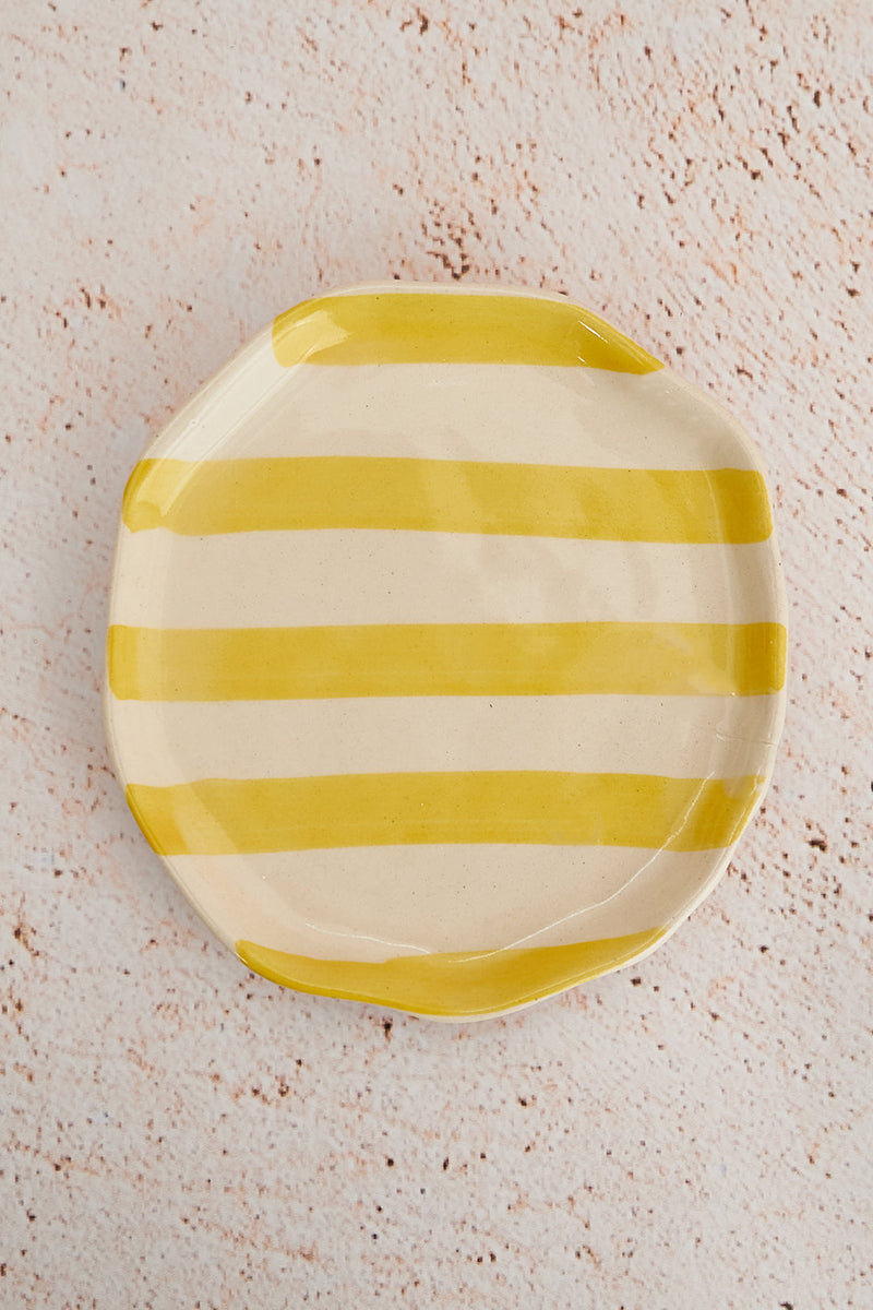 Nurture India Multi Color Art Stripe Plates