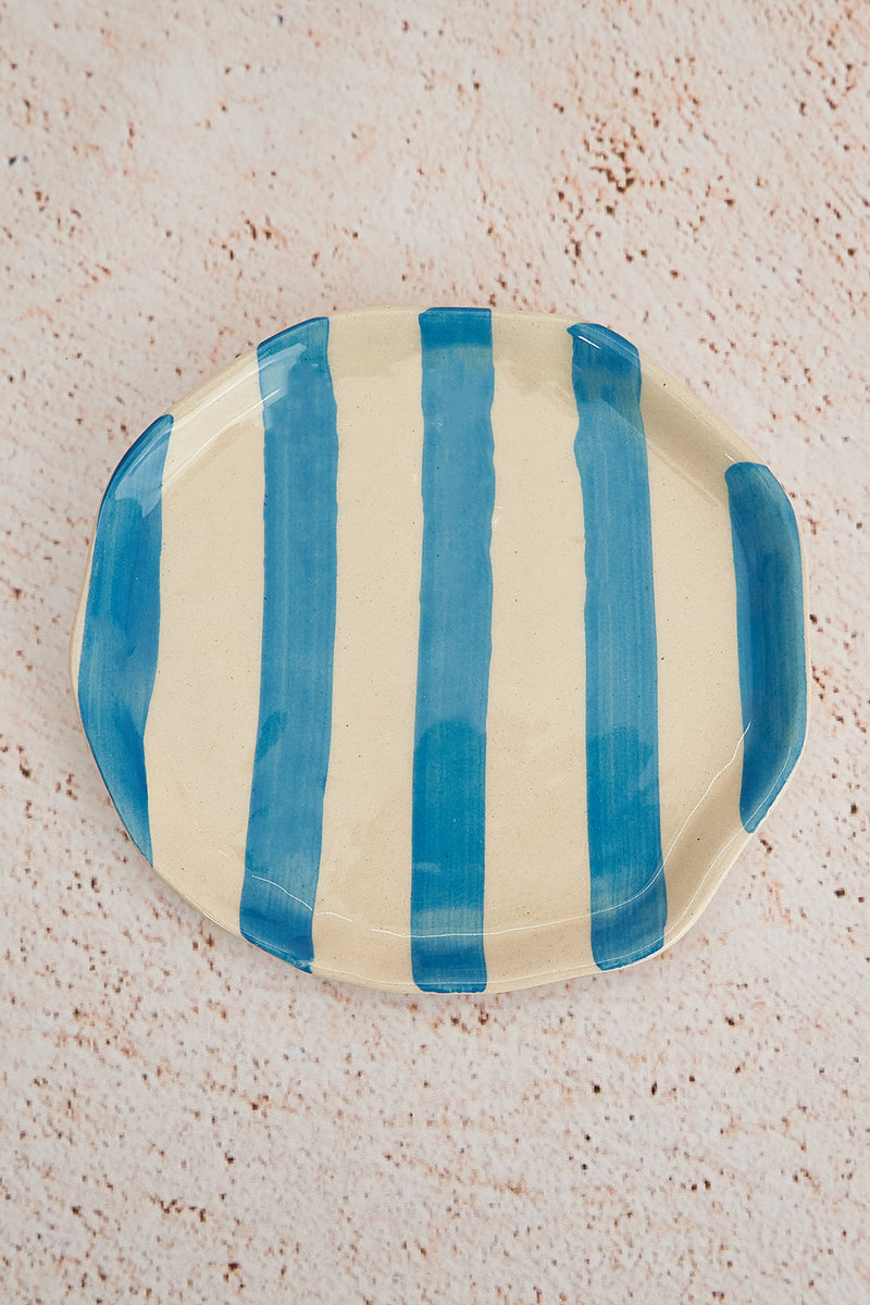 Nurture India Multi Color Art Stripe Plates